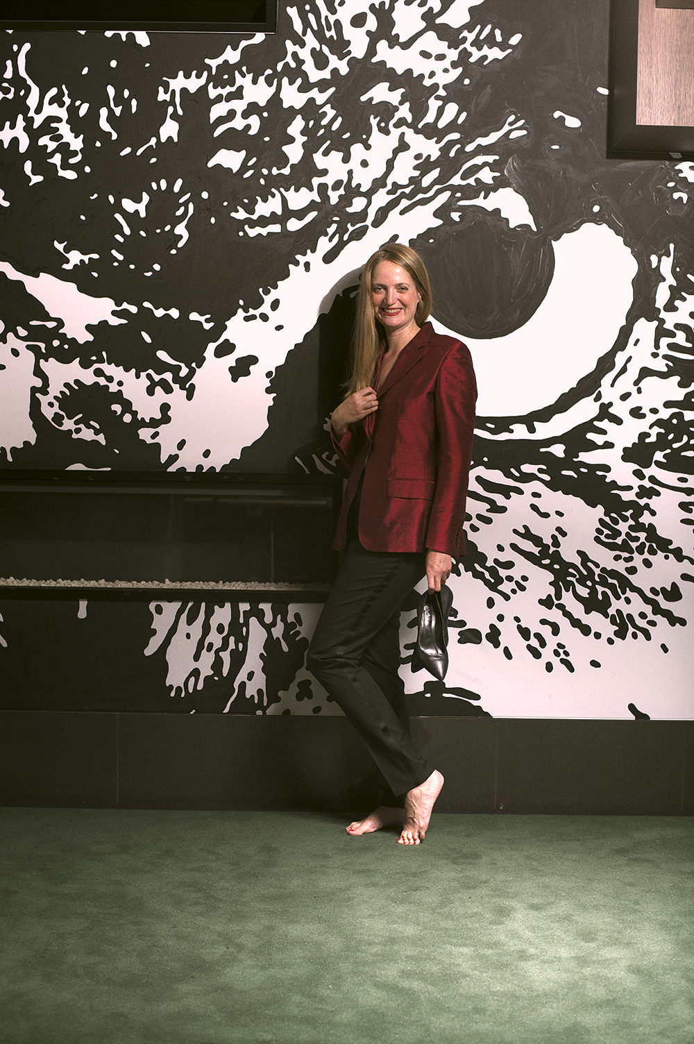 veste en soie shantung rouge - clotilde ranno