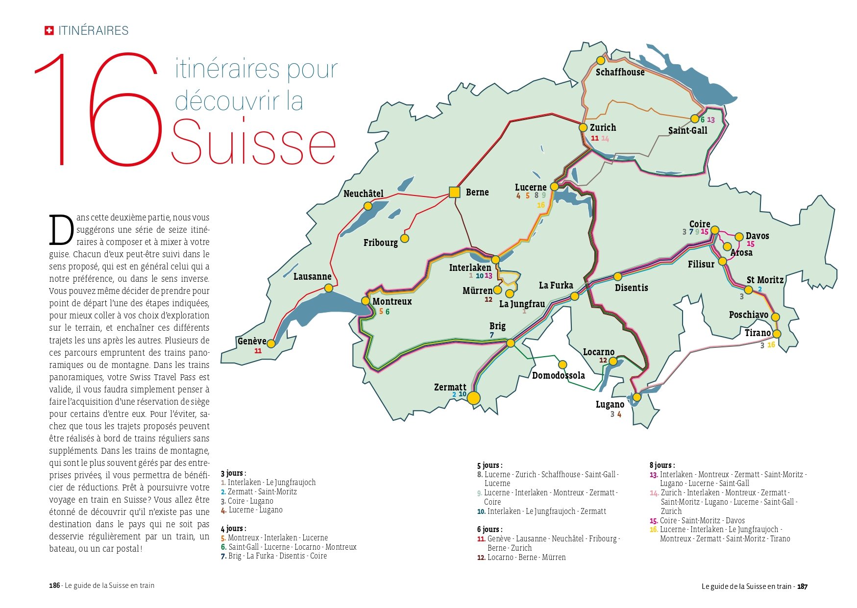 Extrait du Guide de la Suisse en train (Ed. La Vie du Rail)